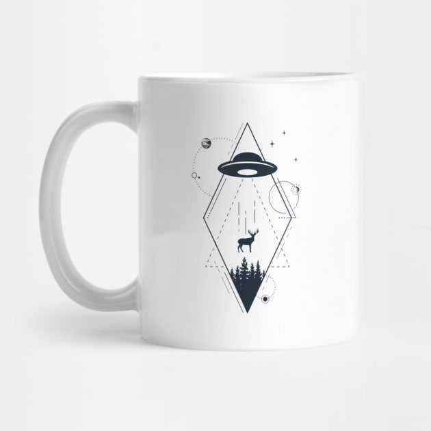 UFO. Double Exposure. Geometric Style by SlothAstronaut